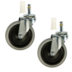 5 Rubbermaid Cart Casters - Non-Marking Wheel 4400 Series 4500 Series Set  of 4