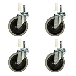 Rubbermaid Cart Casters Set of four 5" Non-Marking 