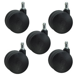 Pacer Hardwood Floor Safe Urethane Wheels Set of 4 60mm Heavy Duty Office Chair Casters 2-3/8 