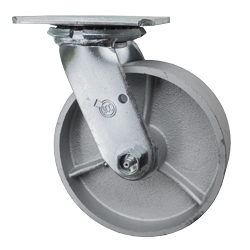 6" Industrial Hard Rubber Wheel Iron Rim Swiveling Rotating Caster Wheels 
