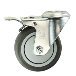 Service Caster Side Mounting Casters Hardwood Safe Non Marking 2 Gray Twin Wheels Set of 4 
