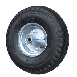 6ANF62 6" x 2" Black No Flat Pneumatic Wheel 250 lb Capacity 1/2" Ball Bearing 