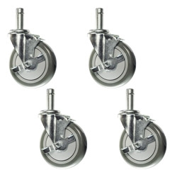 Metro Wire Shelf Casters With Brakes, Wire Shelving Casters