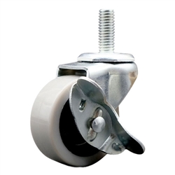 2 inch threaded stem swivel caster with a thermoplastic rubber tread ...